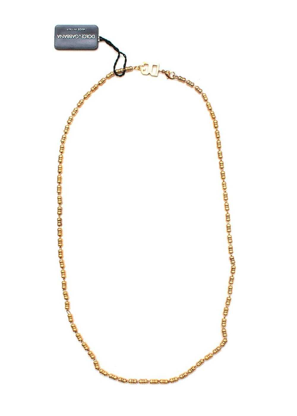 Managed by hewi gold tone DG chain necklace - image 1