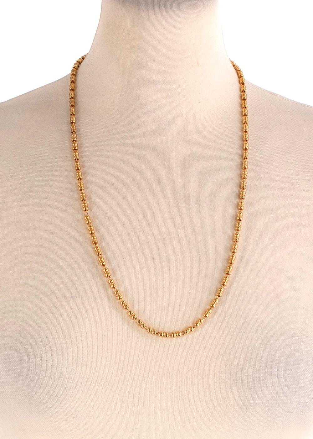 Managed by hewi gold tone DG chain necklace - image 2