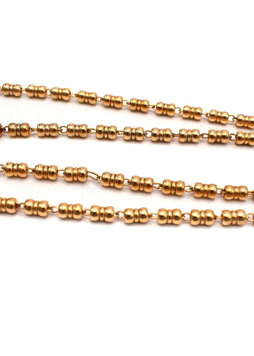 Managed by hewi gold tone DG chain necklace - image 6