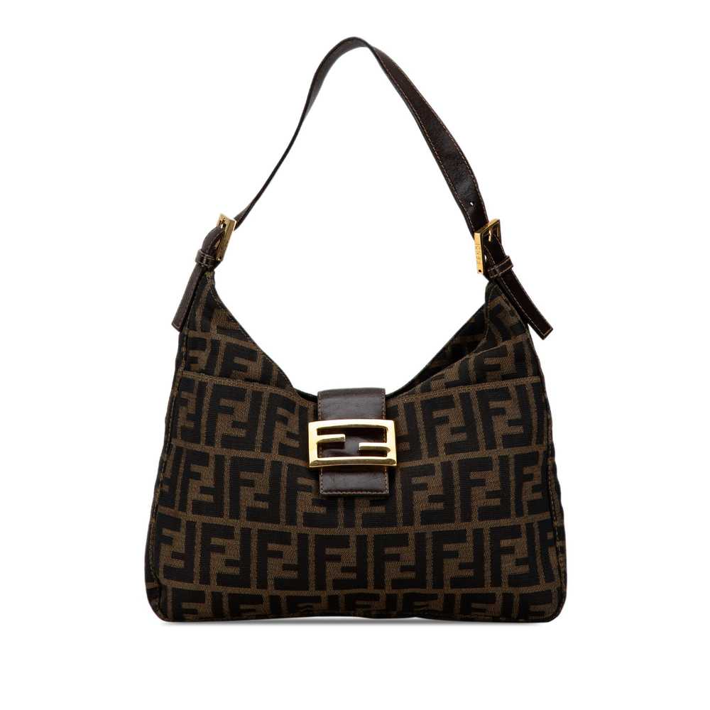 Product Details Fendi Brown Zucca Canvas Shoulder… - image 1