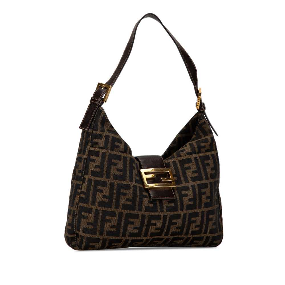 Product Details Fendi Brown Zucca Canvas Shoulder… - image 2