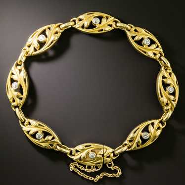 French Art Nouveau Diamond Bracelet