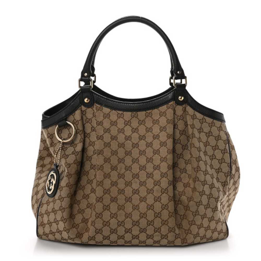 GUCCI Monogram Large Sukey Tote Tote Dark Brown - image 1