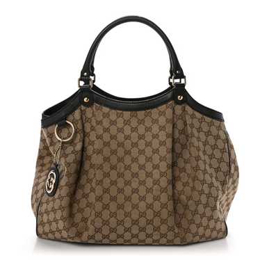 GUCCI Monogram Large Sukey Tote Tote Dark Brown - image 1