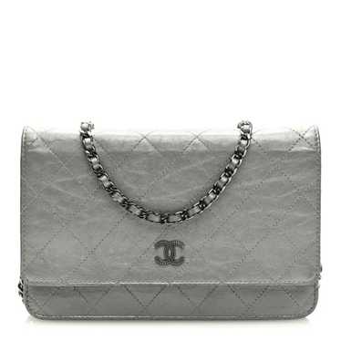 CHANEL Metallic Aged Calfskin Quilted Wallet on C… - image 1