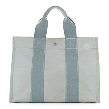 HERMES Canvas Bora Bora Tote PM Eucalyptus - image 1