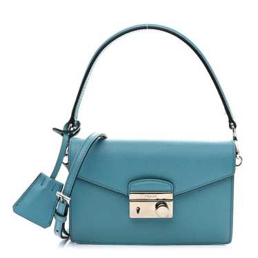 PRADA Saffiano Sound Crossbody Bag Turchese - image 1