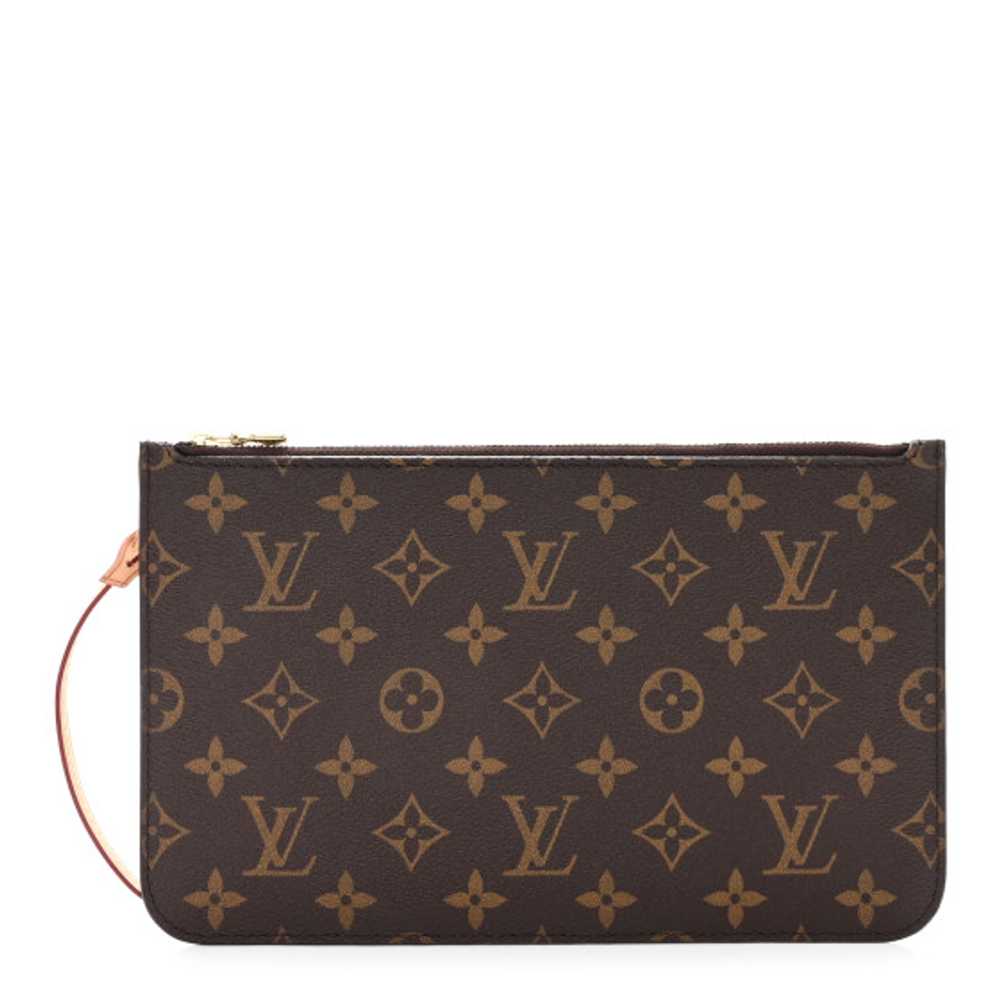 LOUIS VUITTON Monogram Neverfull MM GM Pochette P… - image 1