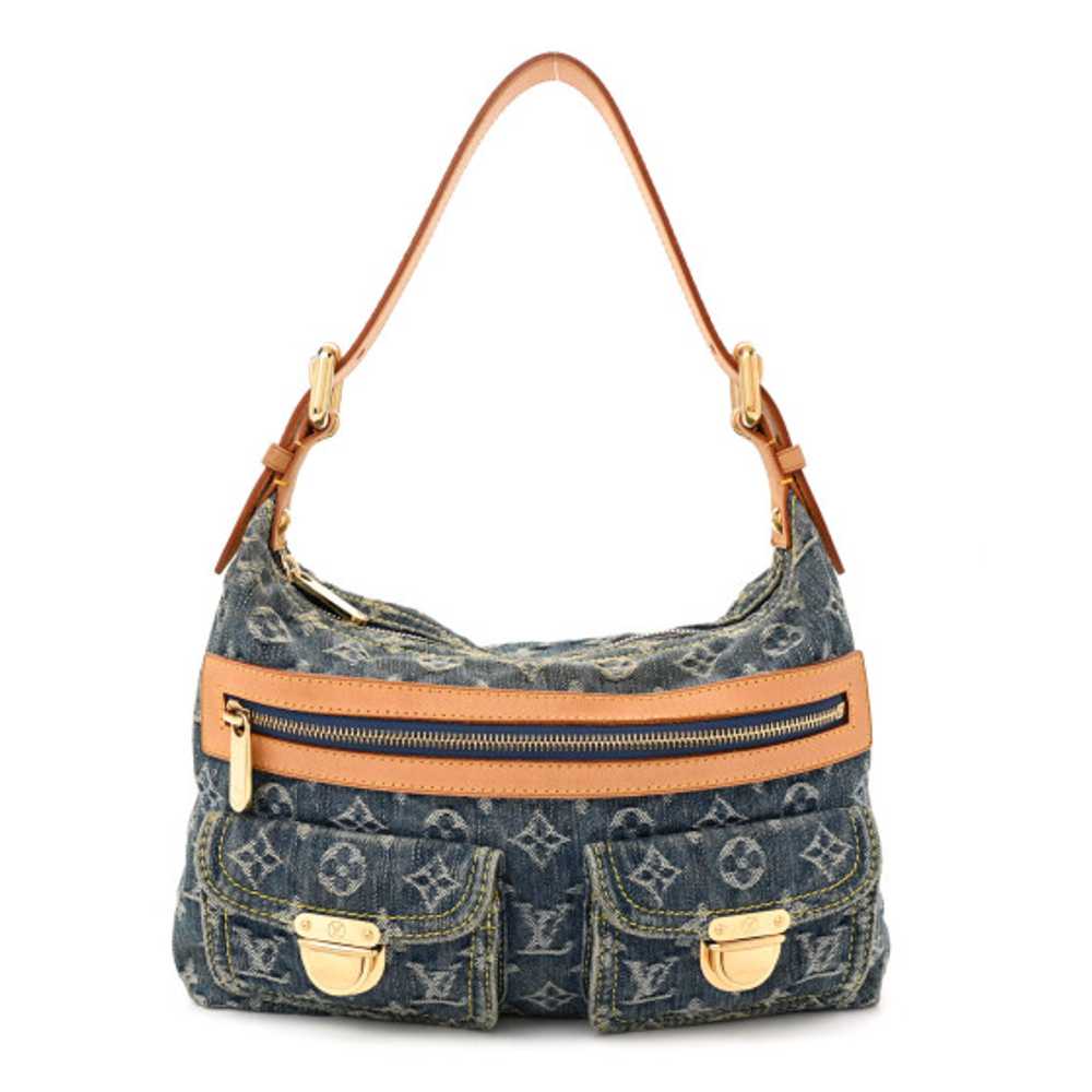 LOUIS VUITTON Monogram Denim Baggy PM Blue - image 1