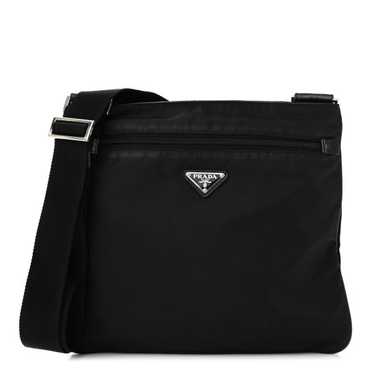 PRADA Nylon Vela Flat Messenger Bag Black - image 1