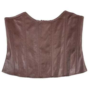 Miaou Vegan leather corset