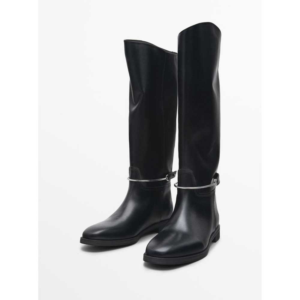 Massimo Dutti Leather riding boots - image 2