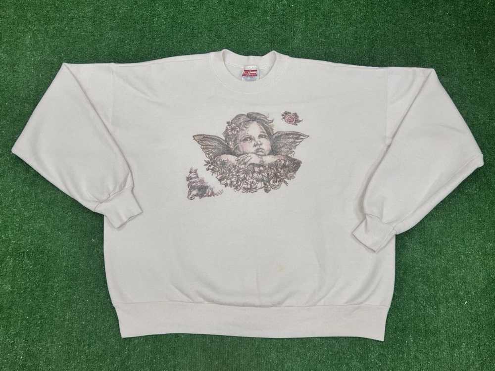 Hanes × Streetwear × Vintage 90s Cherub Crewneck … - image 1