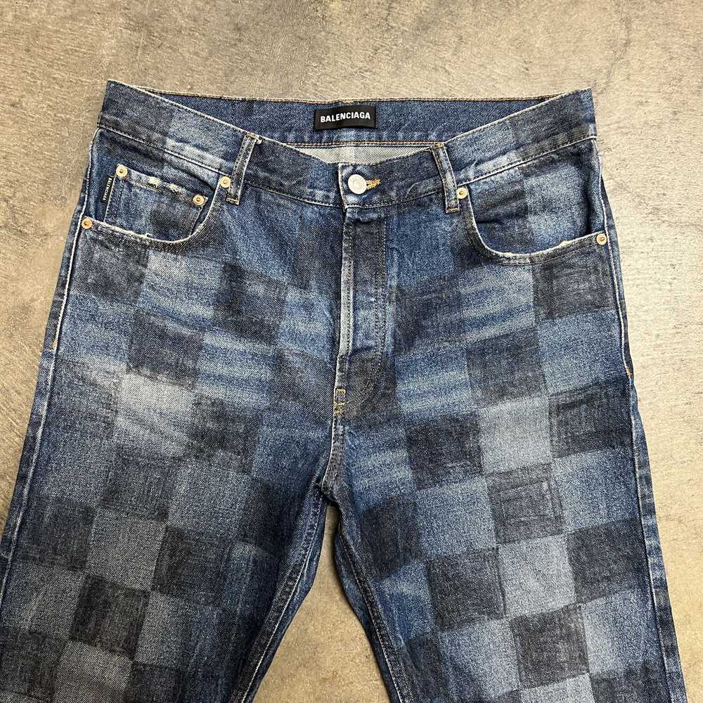 Balenciaga Fall 19 Checked Paris Jeans - image 3