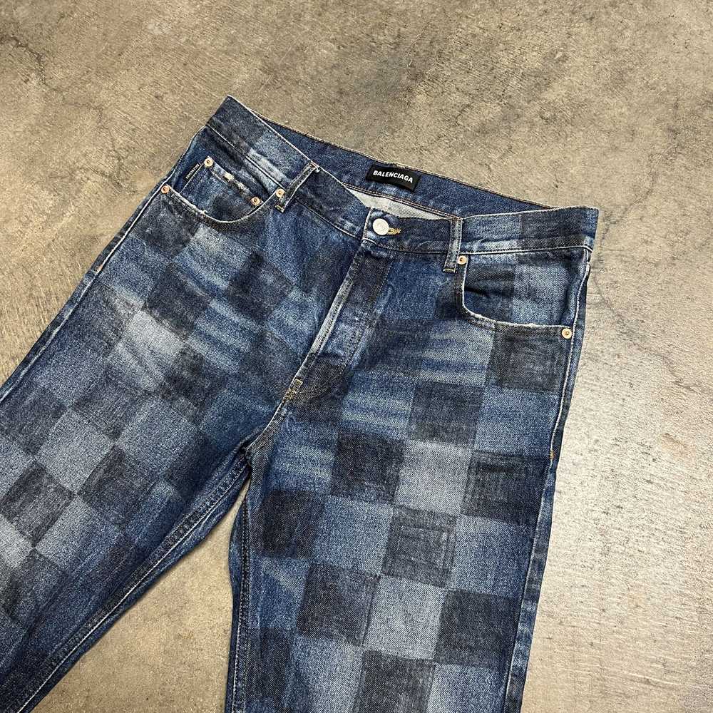 Balenciaga Fall 19 Checked Paris Jeans - image 4