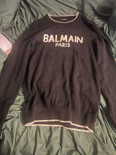 Balmain BALMAIN LOGO INTARSIA KNIT