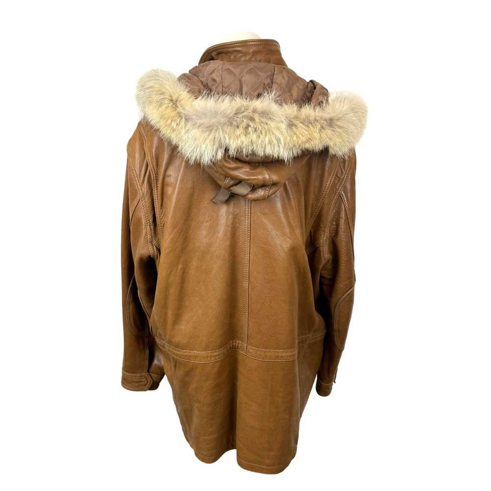 Marc New York Andrew Marc Coyote Fur Hood Leather… - image 3