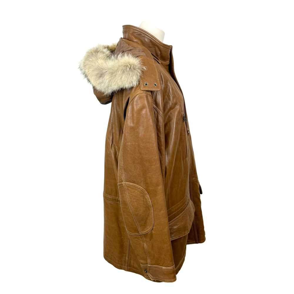 Marc New York Andrew Marc Coyote Fur Hood Leather… - image 4