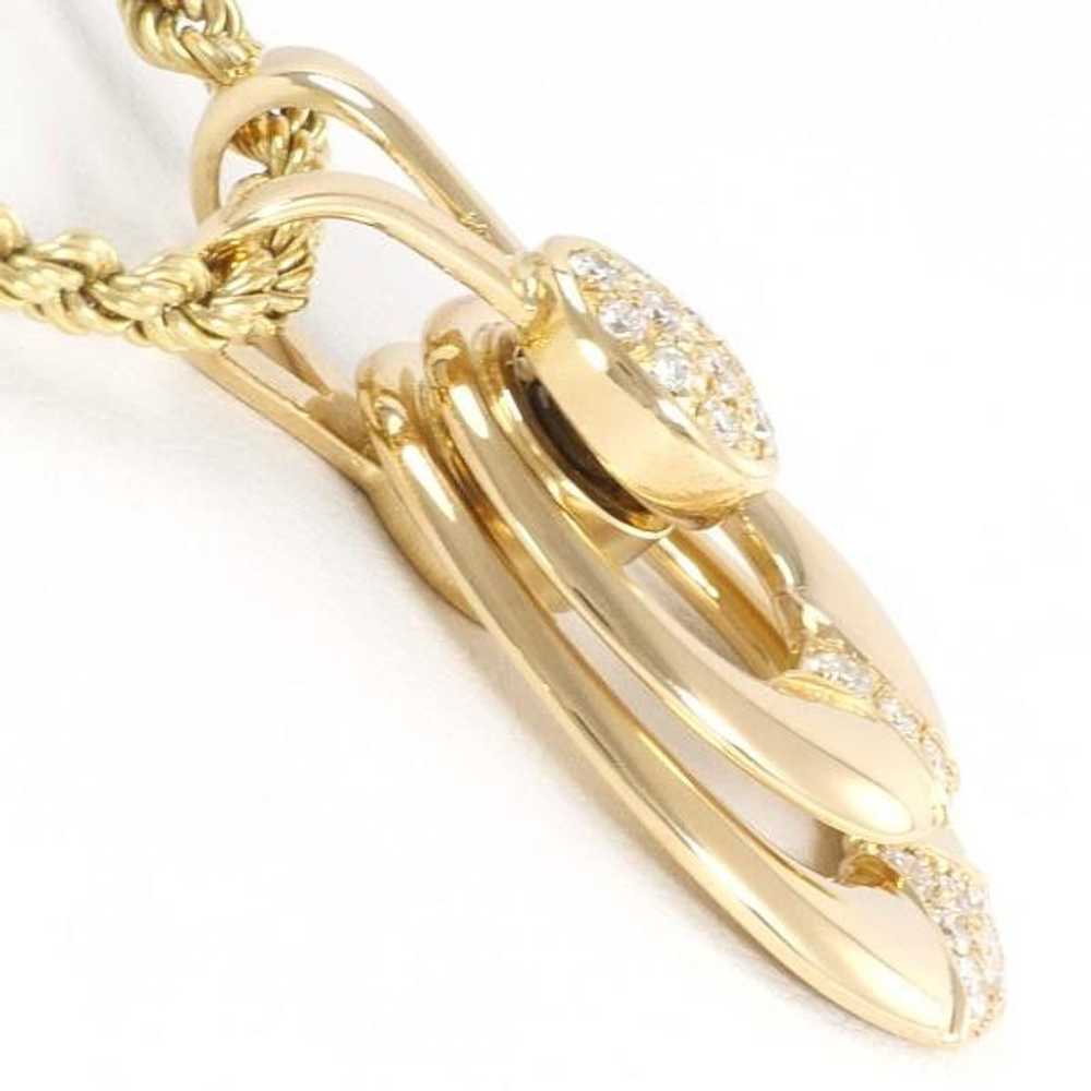 Other Other K18 Yellow Gold Diamond Necklace Meta… - image 2