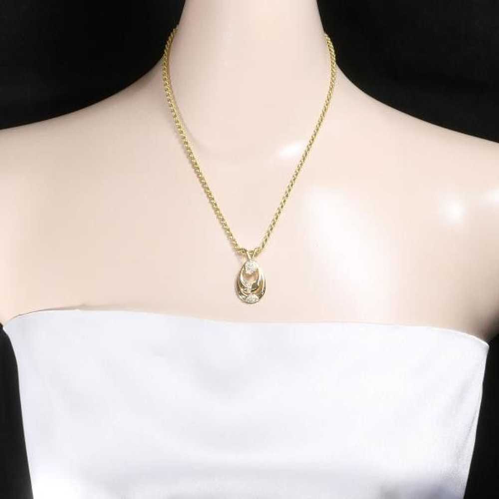 Other Other K18 Yellow Gold Diamond Necklace Meta… - image 3