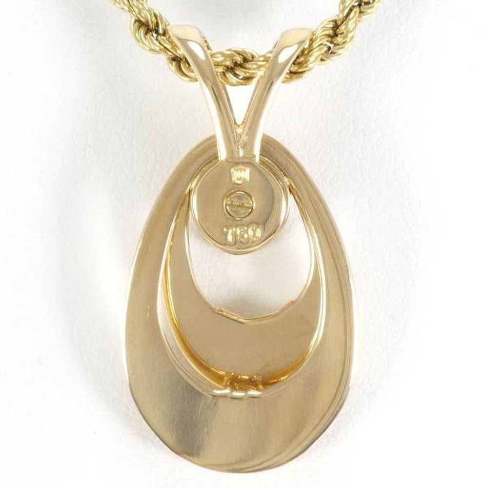 Other Other K18 Yellow Gold Diamond Necklace Meta… - image 4