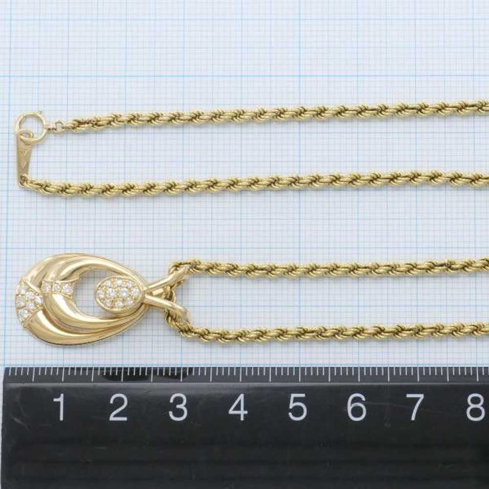 Other Other K18 Yellow Gold Diamond Necklace Meta… - image 6