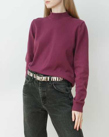 Deep Purple Mock Neck Sweater