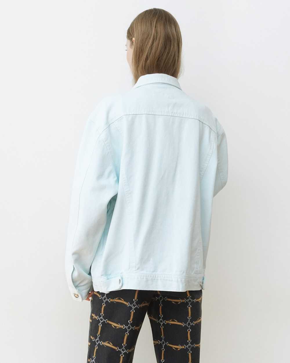 Baby Blue Denim Button Up Jacket - image 3