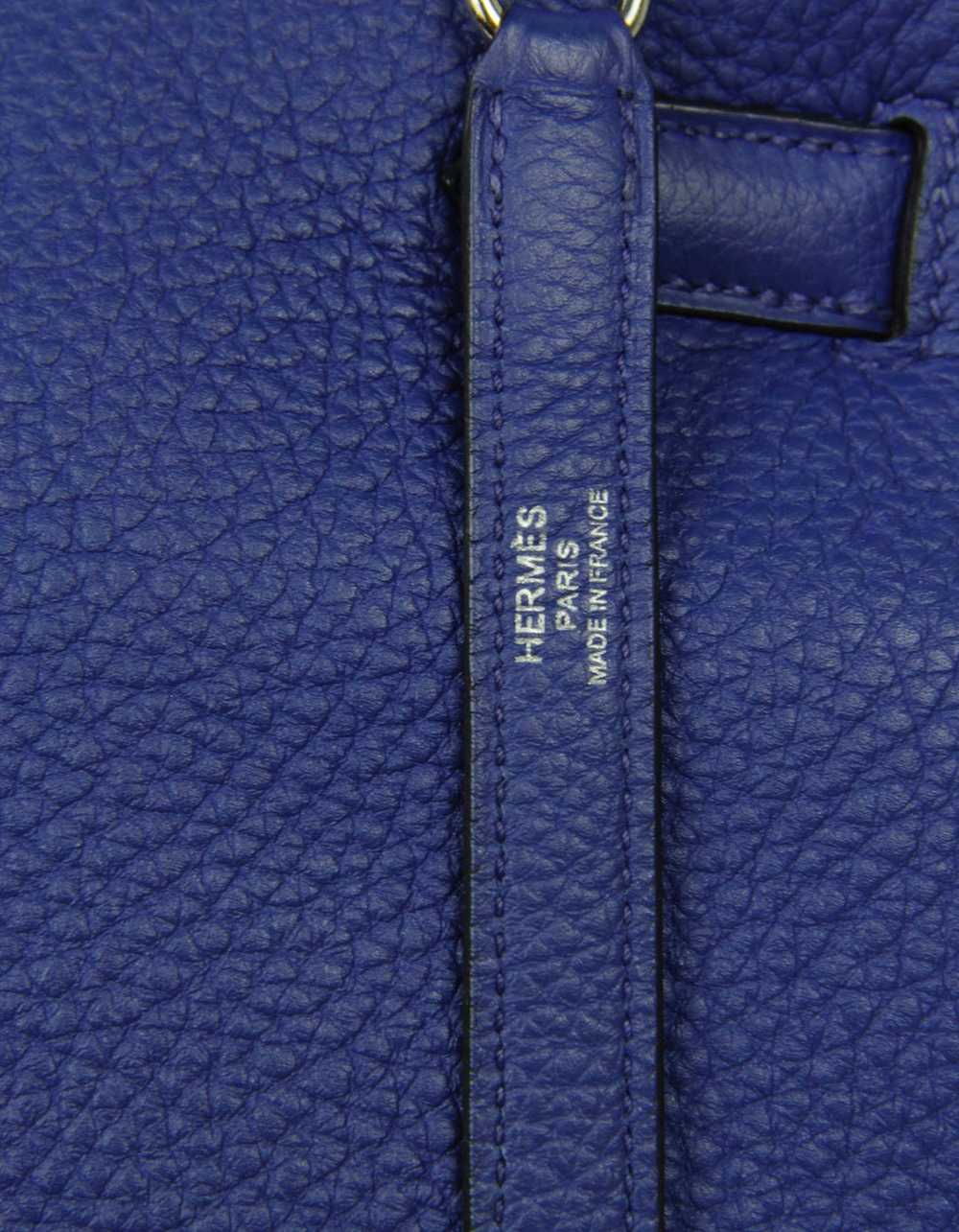 Hermes Blue Electric Togo Leather 32cm Kelly Bag … - image 11