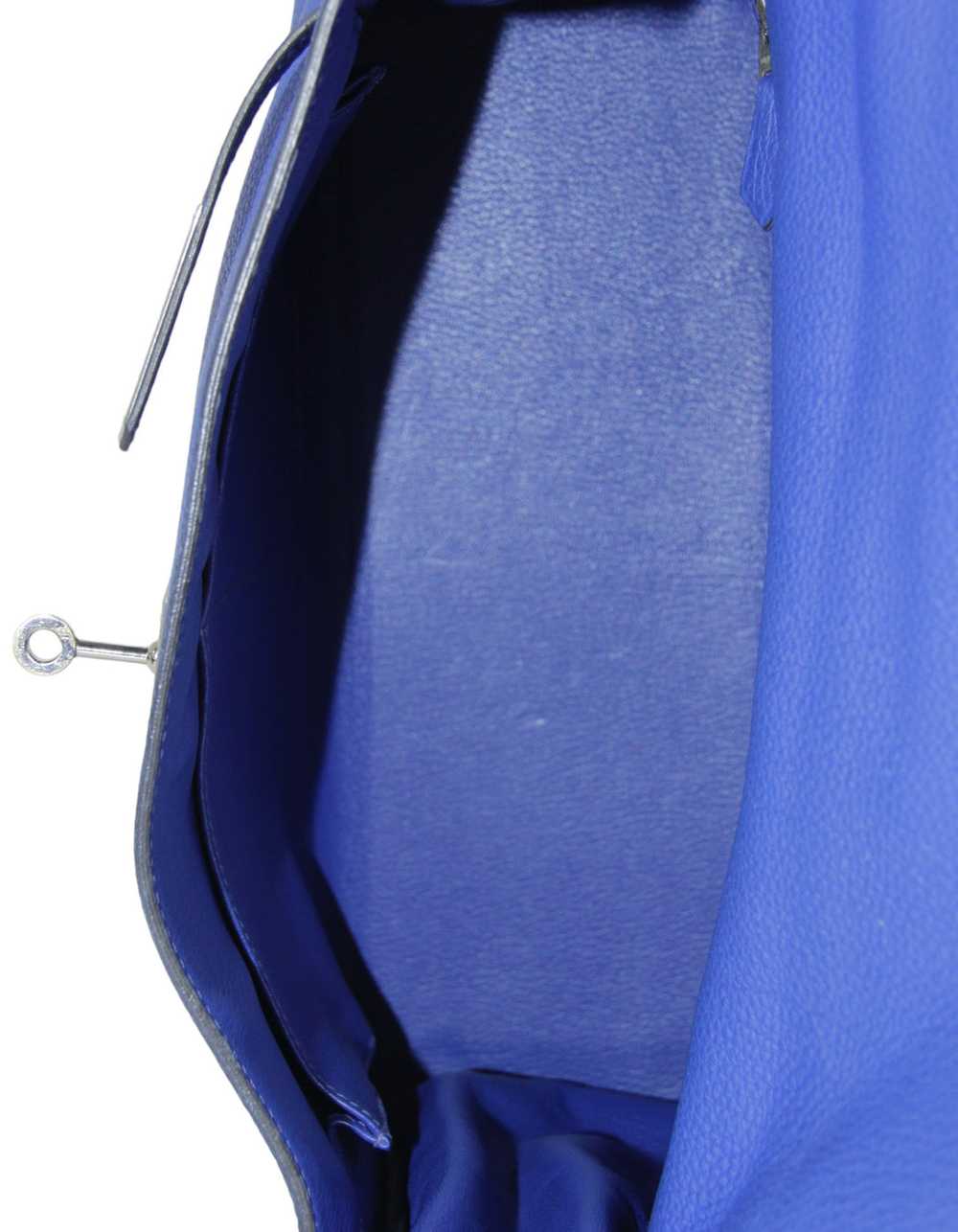 Hermes Blue Electric Togo Leather 32cm Kelly Bag … - image 12