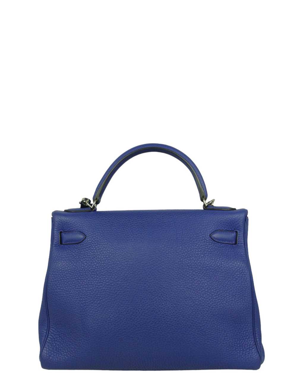 Hermes Blue Electric Togo Leather 32cm Kelly Bag … - image 3