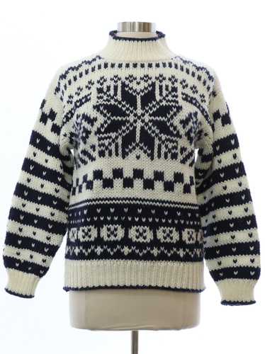 1980's Paris Sport Club Womens Snowflake Sweater