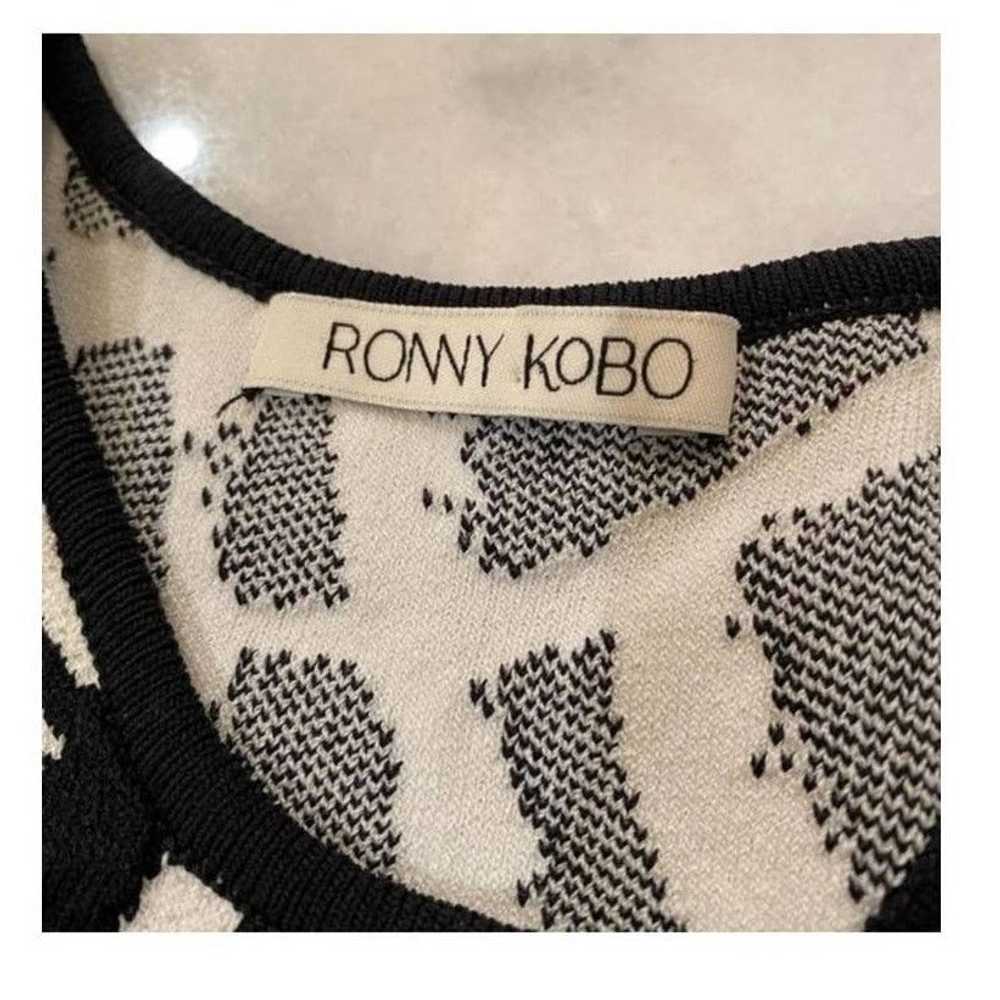 Ronny Kobo Ronny Kobo Black White Jacquard Racerb… - image 3