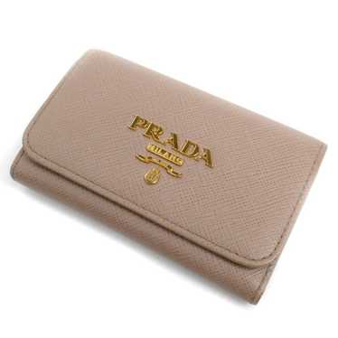 Prada Prada 4-Key Case Saffiano Key Gold Beige 1P… - image 1