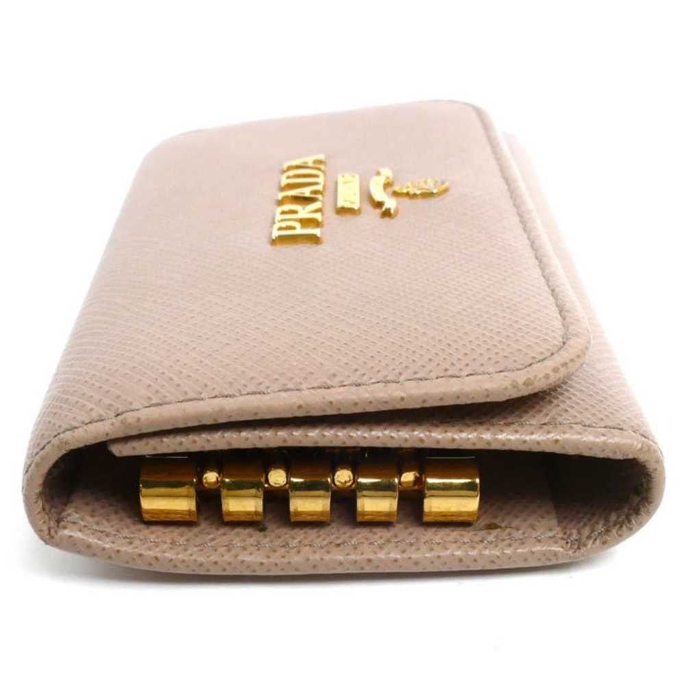 Prada Prada 4-Key Case Saffiano Key Gold Beige 1P… - image 3