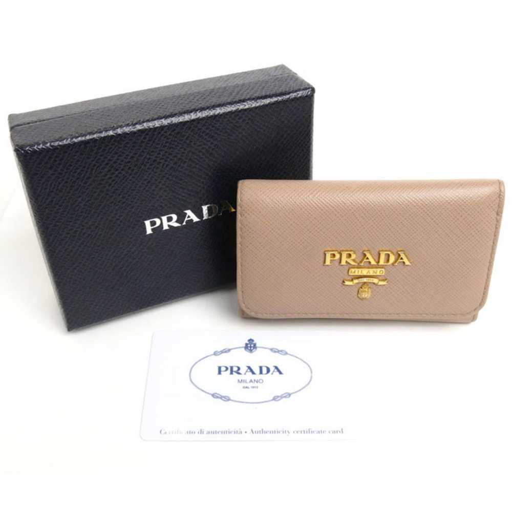 Prada Prada 4-Key Case Saffiano Key Gold Beige 1P… - image 8