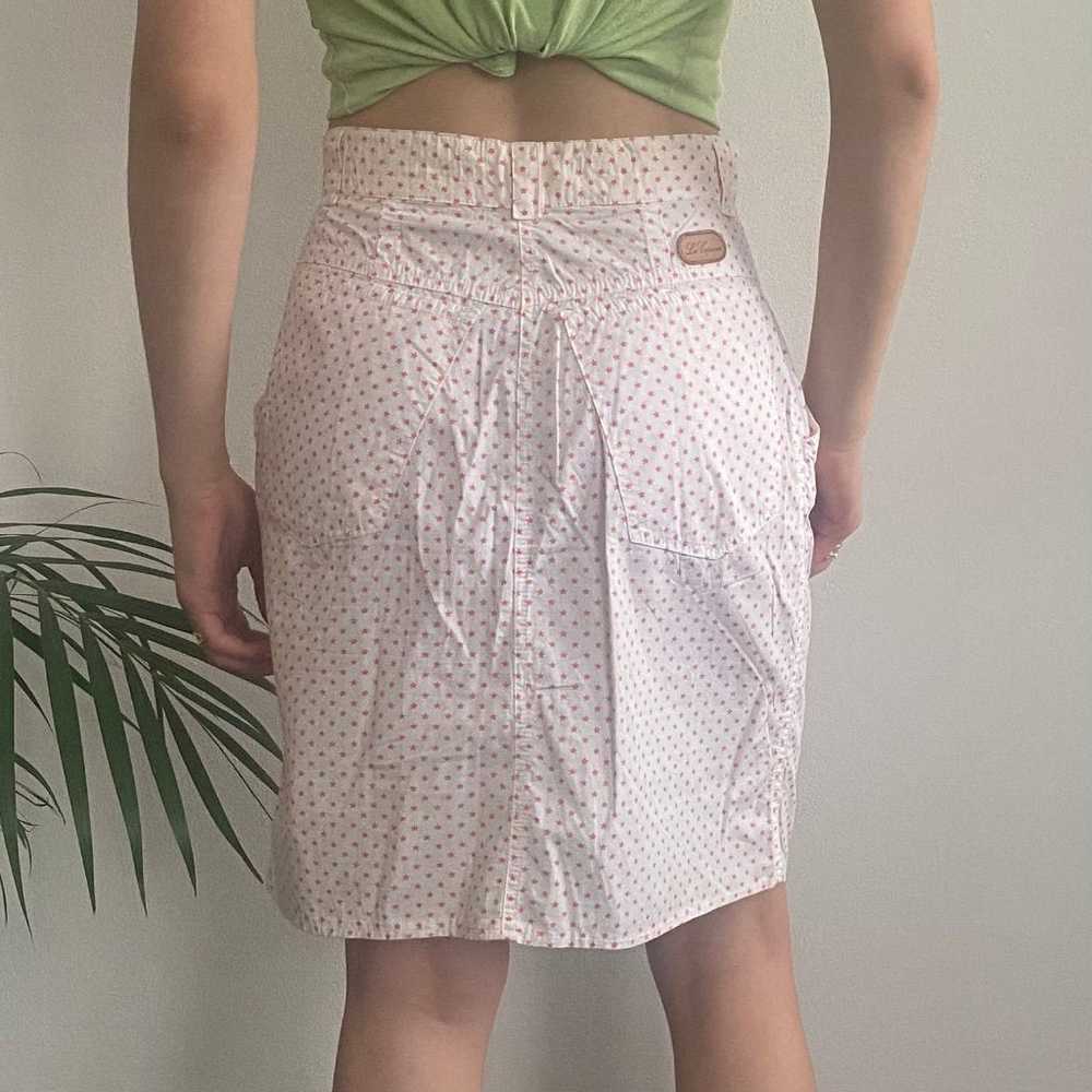 Les Copains Mini Skirt - 28W UK 8 White Cotton - image 3