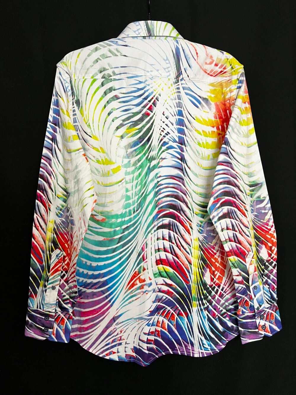 Robert Graham Multicolor Abstract White EMBROIDER… - image 5