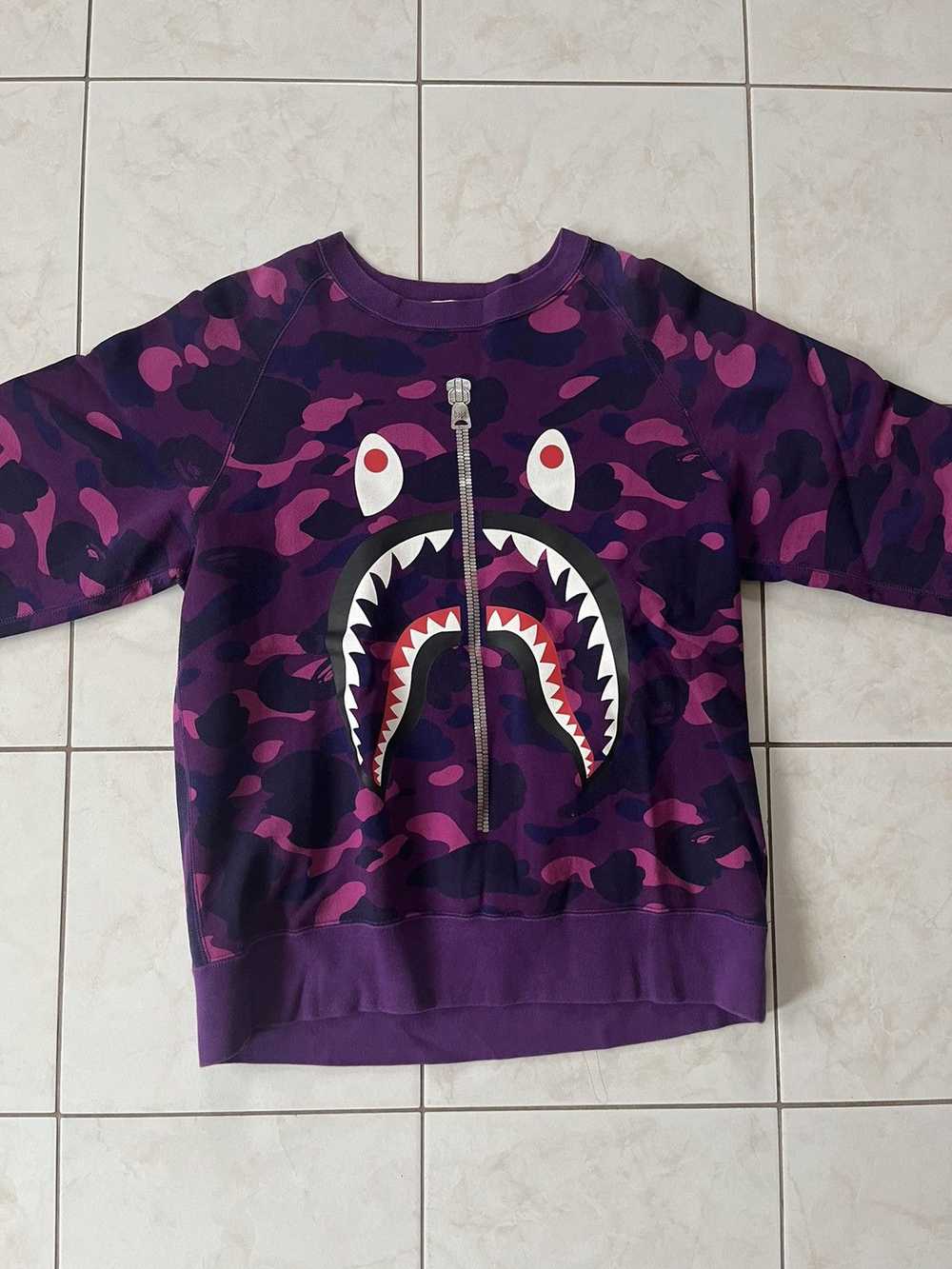 Bape Color Camo Shark Crewneck - image 1