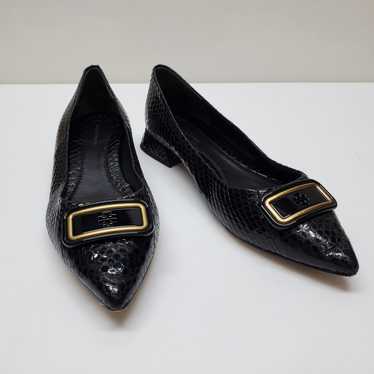 Tory Burch GEORGIA Perfect Black POINTED TOE FLAT… - image 1