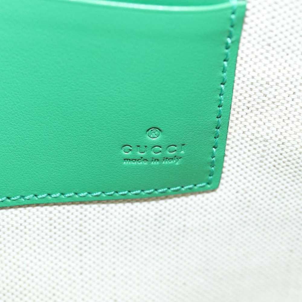 Gucci Gg Embossé Green Leather Clutch Bag (Pre-Ow… - image 12