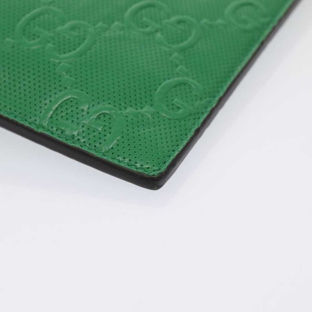 Gucci Gg Embossé Green Leather Clutch Bag (Pre-Ow… - image 8