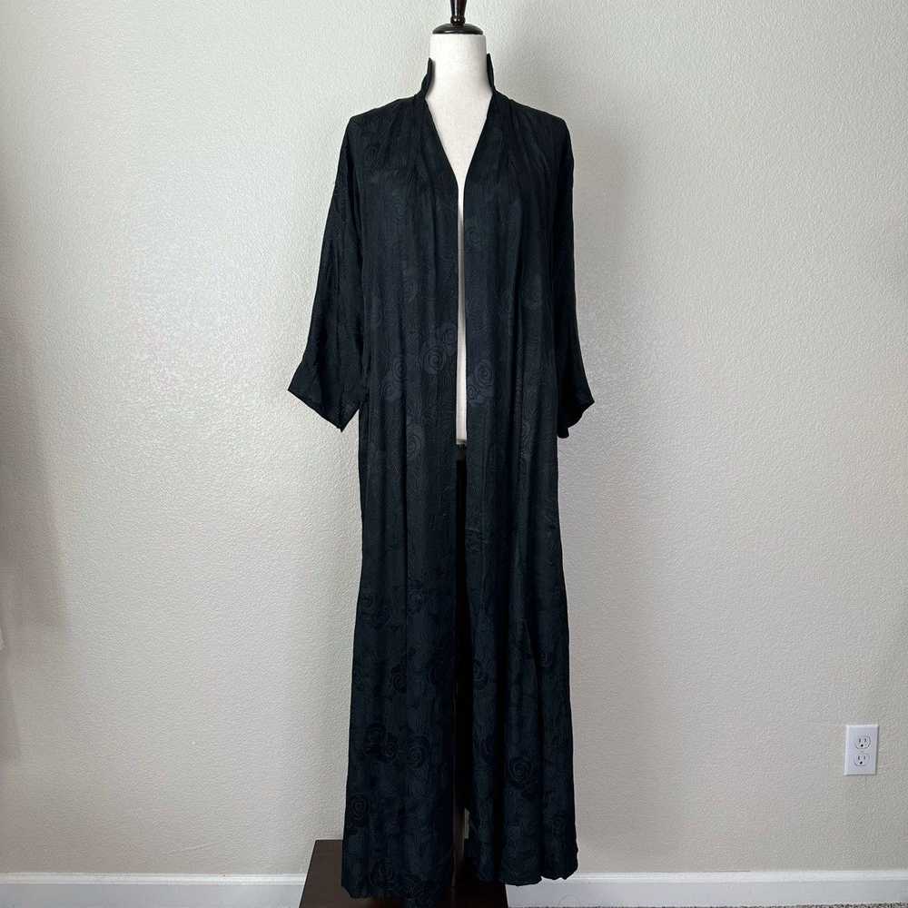 Other Black Women’s Floral Textured Long Duster R… - image 1