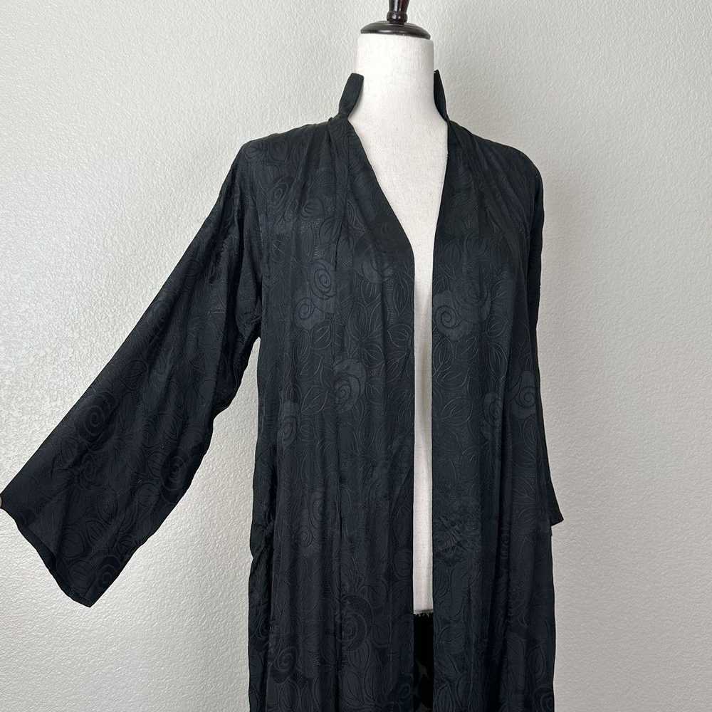 Other Black Women’s Floral Textured Long Duster R… - image 3