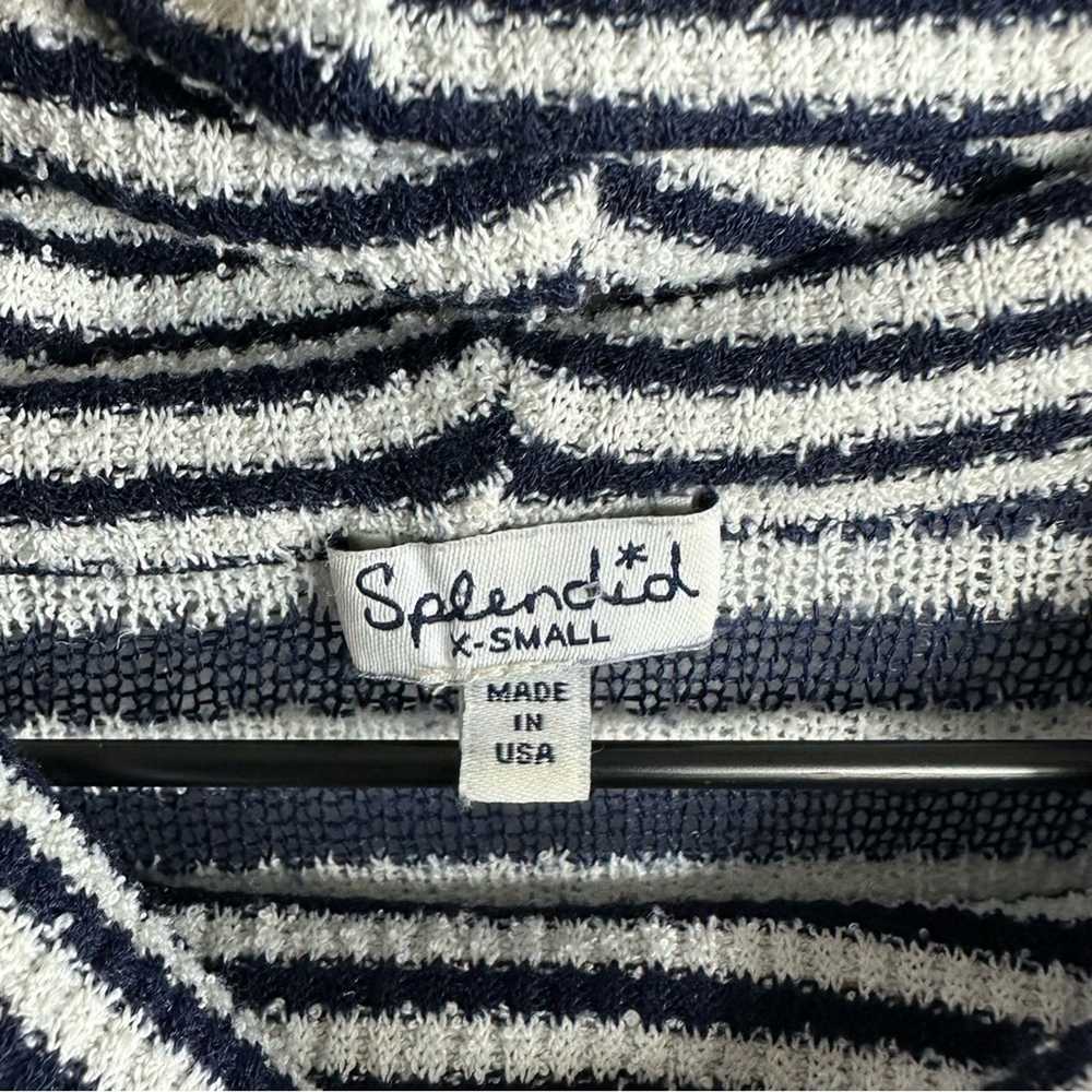 Splendid SPLENDID Striped Cowl Neck Sweater Navy/… - image 3