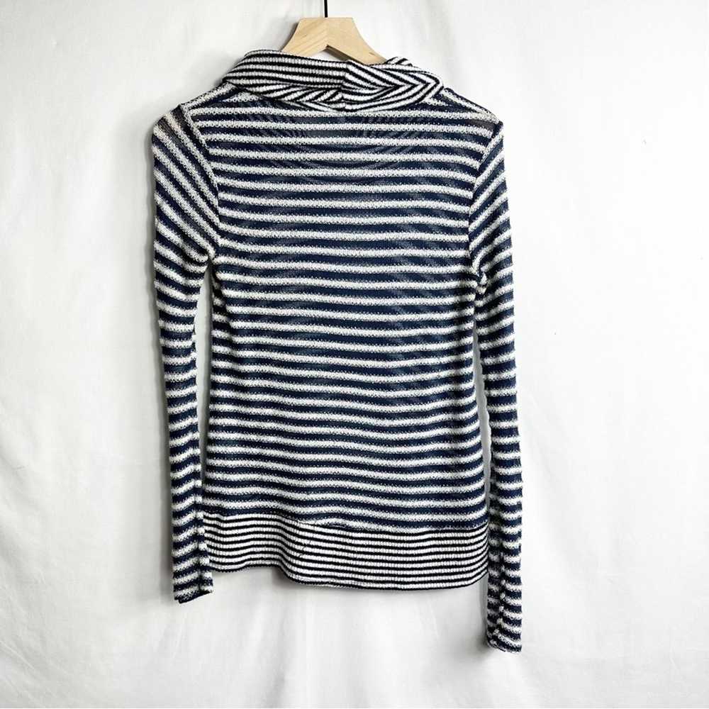 Splendid SPLENDID Striped Cowl Neck Sweater Navy/… - image 6