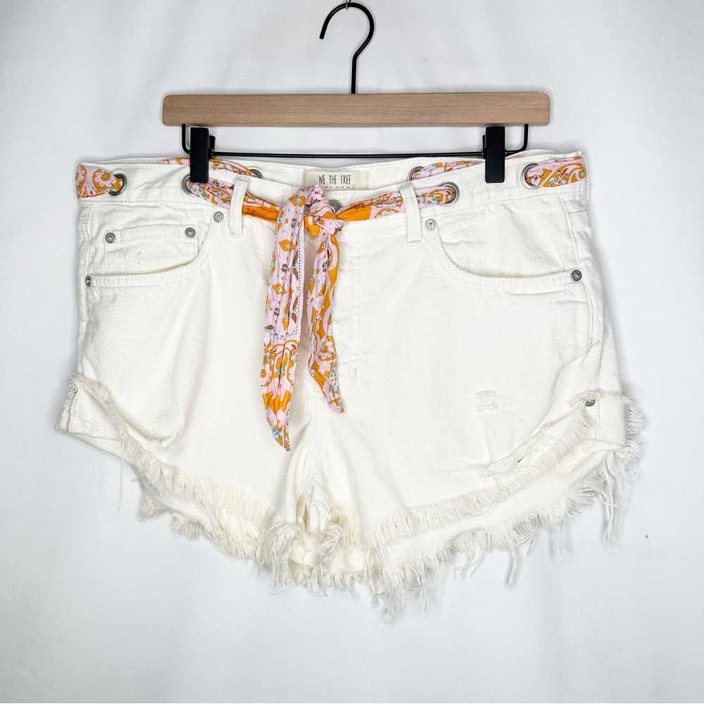 Free People FREE PEOPLE Sashed & Relaxed White Sh… - image 2