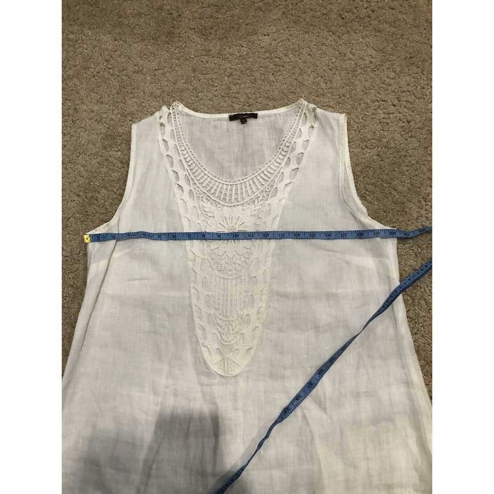 Unbrnd PIAZZA ROMA 100% Linen White Sleeveless To… - image 10