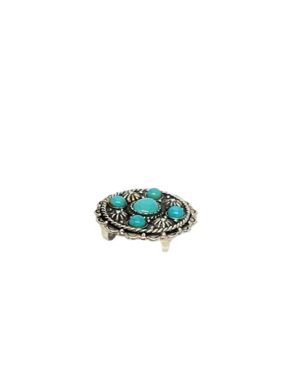 Carol Felley Sterling Silver Turquoise Pendant/Mo… - image 3