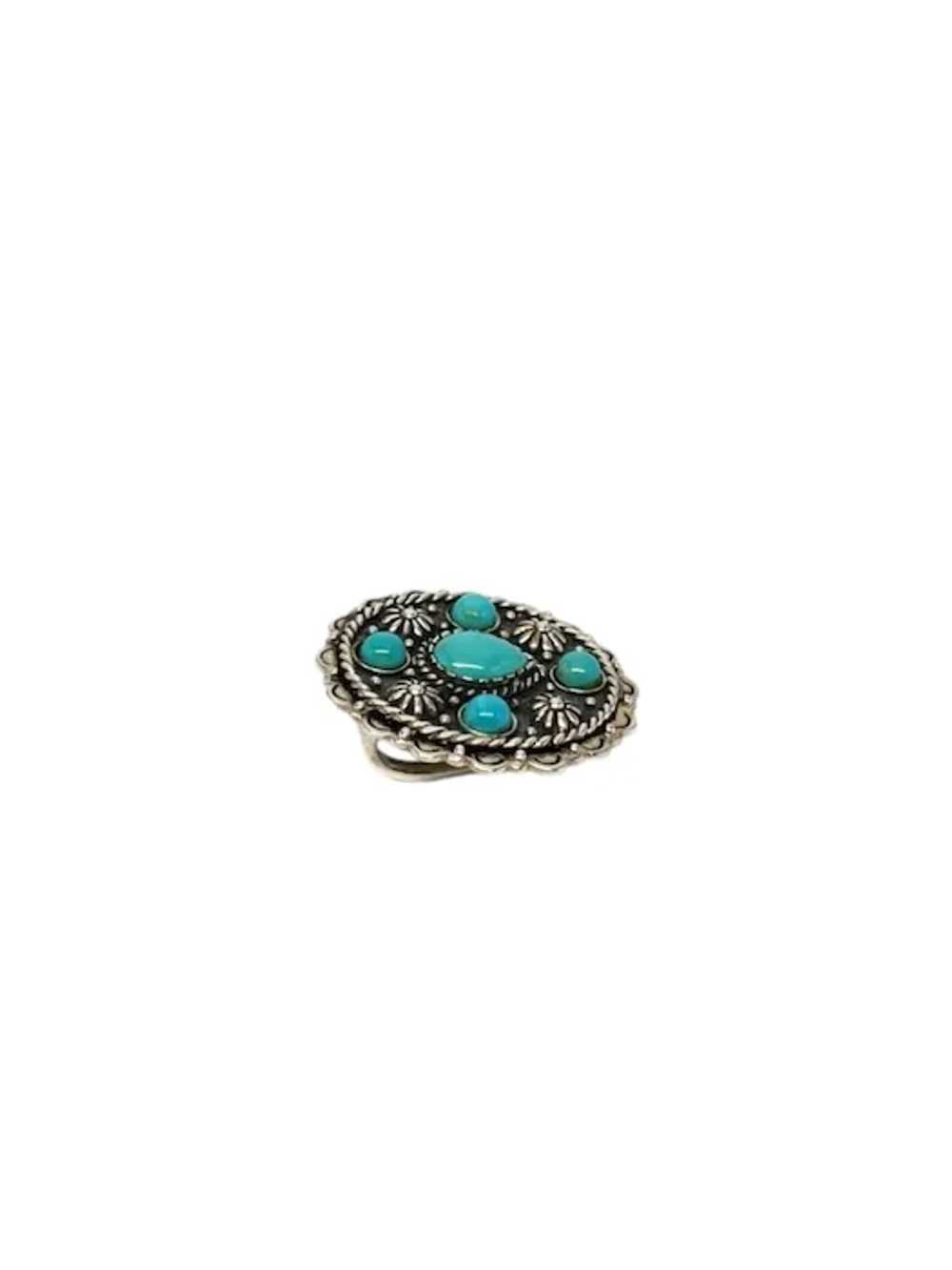 Carol Felley Sterling Silver Turquoise Pendant/Mo… - image 6